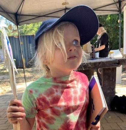 Exploring Natural Colour station at Science Week 2025