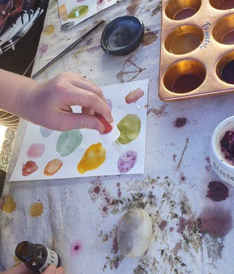 Exploring Natural Colour station at Science Week 2025