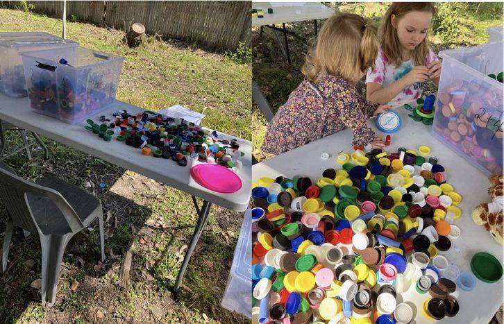 Recycling Plastic station at Science Week 2025