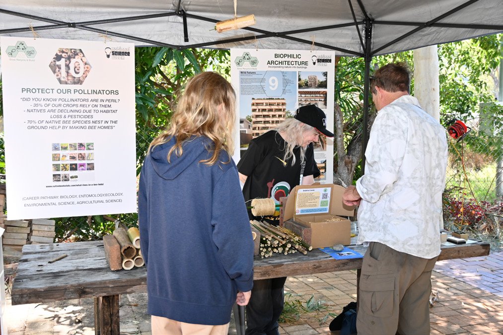 Protecting Our Pollinators & Biophilic Architecture station at Science Week 2025